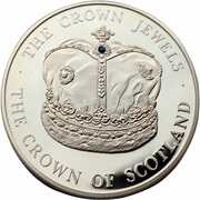 5 Crowns - Elizabeth II The Crown of Scotland; Gold Plated, United Kingdom, 2004 reverse image