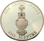 5 Crowns-Elizabeth II The Sceptre; Gold Plated, United Kingdom, 2004 reverse image