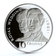 10 Crowns - Elizabeth II Royal Wedding, United Kingdom, 1981 reverse image