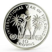 10 Crowns - Elizabeth II International Year of the Child, United Kingdom, 1982 reverse image