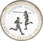 20 Crowns - Elizabeth II Commonwealth Games, United Kingdom, 1978 reverse image