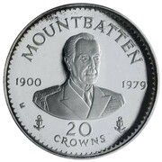 20 Crowns - Elizabeth II Lord Mountbatten, United Kingdom, 1980 reverse image