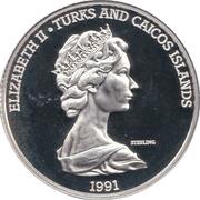 20 Crowns - Elizabeth II Columbus claims land for Spain obverse image