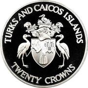 20 Crowns - Elizabeth II Gymnastics, Horse-riding, Ski jumping, Swimming, Athletics obverse image