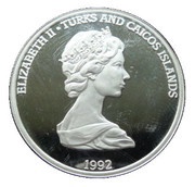 20 Crowns -Elizabeth II Christopher Columbus obverse image