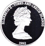20 Crowns - Elizabeth II Columbus claims land for Spain obverse image