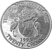 20 Crowns - Elizabeth II Queen Elizabeth II wearing Edward's Crown obverse image