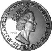 20 Crowns - Elizabeth II Lillehammer - Four-man bobsleigh obverse image