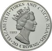20 Crowns - Elizabeth II Lillehammer - Figure Skating obverse image
