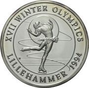 20 Crowns - Elizabeth II Lillehammer - Figure Skating, United Kingdom, 1993 reverse image
