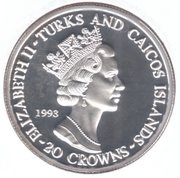 20 Crowns - Elizabeth II Splashdown obverse image