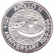 20 Crowns - Elizabeth II Splashdown, United Kingdom, 1993 reverse image