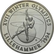 20 Crowns - Elizabeth II Lillehammer - Speed Skating, United Kingdom, 1993 reverse image