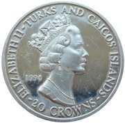 20 Crowns - Elizabeth II Launch of Apollo 11 obverse image