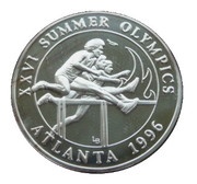 20 Crowns - Elizabeth II Hurdlers, United Kingdom, 1995 reverse image