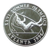 20 Crowns - Elizabeth II Pole Vaulter, United Kingdom, 1995 reverse image
