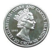 20 Crowns - Elizabeth II Gymnast, United Kingdom, 1995 obverse image