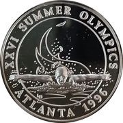20 Crowns - Elizabeth II Swimmer, United Kingdom, 1995 reverse image