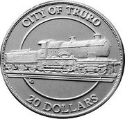 20 Dollars - Elizabeth II City of Truro, United Kingdom, 1996 reverse image