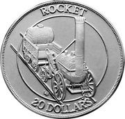 20 Dollars - Elizabeth II Rocket, United Kingdom, 1996 reverse image