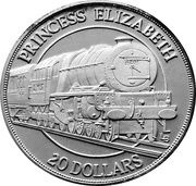 20 Dollars - Elizabeth II Princess Elizabeth, United Kingdom, 1996 reverse image