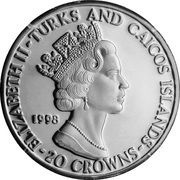 20 Crowns - Elizabeth II Bottle-nosed Dolphin obverse image