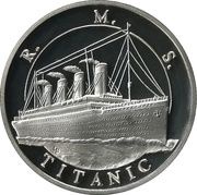 20 Crowns - Elizabeth II R.M.S. Titanic, United Kingdom, 1998 reverse image