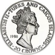 20 Crowns - Elizabeth II Princess Diana with rose obverse image