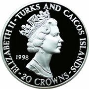 20 Crowns - Elizabeth II Princess Diana with small bouquet of flowers with tulips obverse image