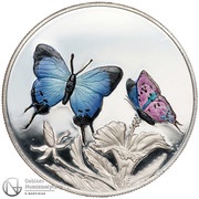 20 Crowns Hairstreak Butterflies; Colorized, United Kingdom, 1999 reverse image