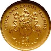 25 Crowns, United Kingdom, 1975 reverse image