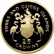 25 Crowns - Elizabeth II 2nd portrait, United Kingdom, 1976-1977 reverse image