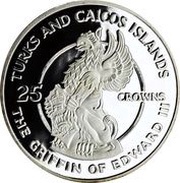 25 Crowns - Elizabeth II The Griffin of Edward III, United Kingdom, 1978 reverse image