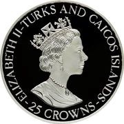 25 Crowns - Elizabeth II Purple-throated Carib obverse image
