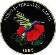 25 Crowns - Elizabeth II Purple-throated Carib, United Kingdom, 1995 reverse image