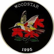 25 Crowns - Elizabeth II Bahama Woodstar, United Kingdom, 1995 reverse image