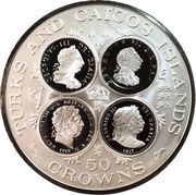 50 Crowns - Elizabeth II George III, United Kingdom, 1977 reverse image