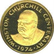 100 Crowns - Elizabeth II Churchill, United Kingdom, 1974 reverse image