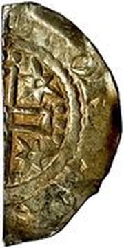 Halfpenny - Stephen Voided cross and stars type, United Kingdom, 1145-1150 reverse image