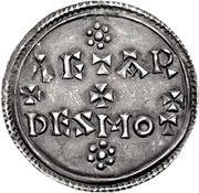 Penny - Eadred Two line type reverse image