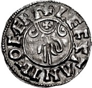 Penny - Æthelred II Benediction Hand type reverse image