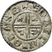 Penny - Æthelred II Crux type reverse image