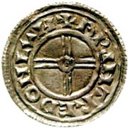 Penny - Cnut Short Cross type; banner, United Kingdom, 1030-1036 reverse image