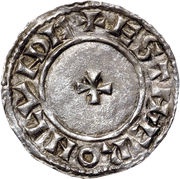 Penny - Edward Small Cross type; radiate bust, United Kingdom, 1044-1046 reverse image