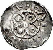 Penny - Henry I Annulets and Piles type, United Kingdom, 1105 reverse image