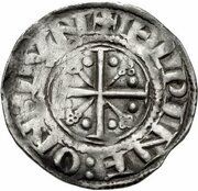Penny - Henry I Pointing Bust and Stars type, United Kingdom, 1107 reverse image