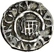 1 Farthing - Henry VIII 2nd coinage; London mint obverse image