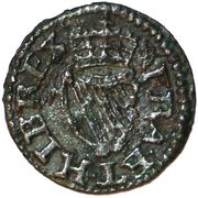 1 Farthing - James I Harington issue; type 1a, United Kingdom, 1613 reverse image