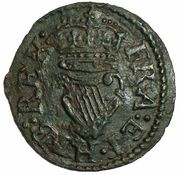 1 Farthing - James I Lennox issue; type 4, United Kingdom, 1622-1625 reverse image