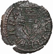 1 Farthing - Charles I Richmond issue; type 1a, United Kingdom, 1625 reverse image